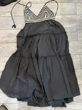 Lucky brand  Tiered Maxi Skirt with Crochet Waistband